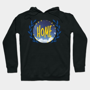 Home Blue and Yellow - Artistic Sky Hoodie